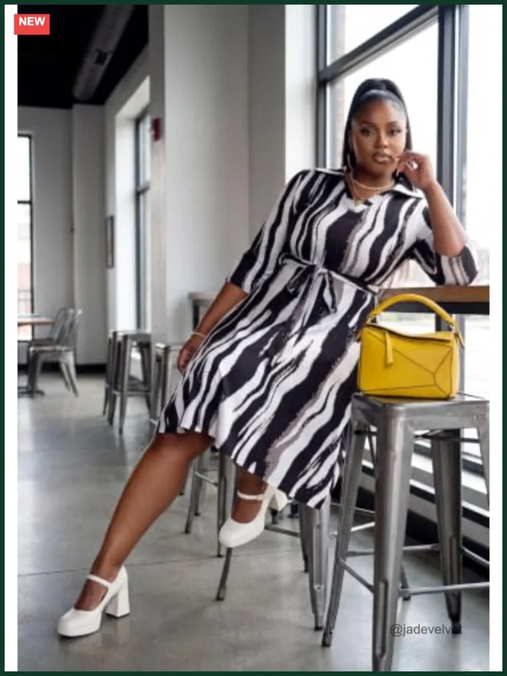 Plus Size Midi Dress Women Casual Fit Flare Summer African Print Pockets Belt